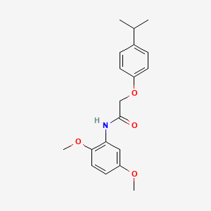 molecular formula C19H23NO4 B5526293 N-(2,5-dimethoxyphenyl)-2-(4-isopropylphenoxy)acetamide 