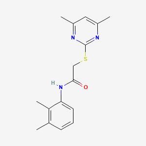 molecular formula C16H19N3OS B5526310 N-(2,3-dimethylphenyl)-2-[(4,6-dimethyl-2-pyrimidinyl)thio]acetamide 