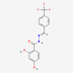 molecular formula C15H11F3N2O3 B5526314 2,4-二羟基-N'-[4-(三氟甲基)亚苄基]苯甲酰肼 
