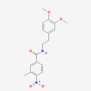 molecular formula C18H20N2O5 B5526387 N-[2-(3,4-dimethoxyphenyl)ethyl]-3-methyl-4-nitrobenzamide 