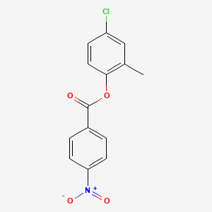 molecular formula C14H10ClNO4 B5526430 4-氯-2-甲基苯基 4-硝基苯甲酸酯 