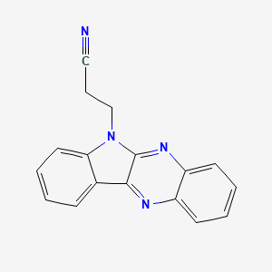 molecular formula C17H12N4 B5526466 3-(6H-吲哚并[2,3-b]喹喔啉-6-基)丙腈 