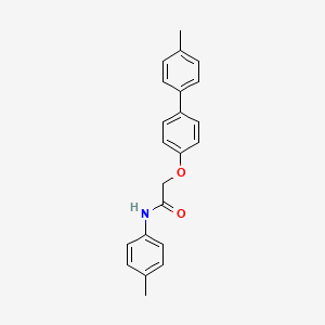 molecular formula C22H21NO2 B5526472 2-[(4'-methyl-4-biphenylyl)oxy]-N-(4-methylphenyl)acetamide 