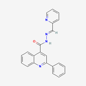 molecular formula C22H16N4O B5526484 2-phenyl-N'-(2-pyridinylmethylene)-4-quinolinecarbohydrazide 