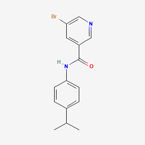 molecular formula C15H15BrN2O B5526506 5-bromo-N-(4-isopropylphenyl)nicotinamide 