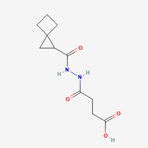 molecular formula C11H16N2O4 B5526531 4-氧代-4-[2-(螺[2.3]己-1-基羰基)肼基]丁酸 