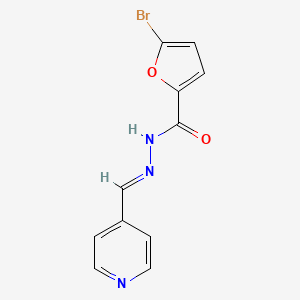 molecular formula C11H8BrN3O2 B5526536 5-bromo-N'-(4-pyridinylmethylene)-2-furohydrazide 
