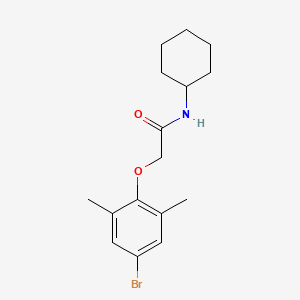 molecular formula C16H22BrNO2 B5526556 2-(4-溴-2,6-二甲基苯氧基)-N-环己基乙酰胺 
