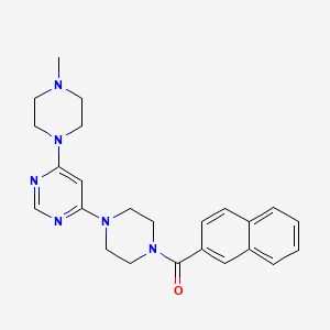 molecular formula C24H28N6O B5526602 4-(4-甲基-1-哌嗪基)-6-[4-(2-萘酰基)-1-哌嗪基]嘧啶 