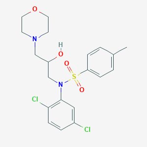 molecular formula C20H24Cl2N2O4S B5526648 N-(2,5-dichlorophenyl)-N-[2-hydroxy-3-(4-morpholinyl)propyl]-4-methylbenzenesulfonamide 