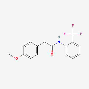 molecular formula C16H14F3NO2 B5526665 2-(4-甲氧基苯基)-N-[2-(三氟甲基)苯基]乙酰胺 