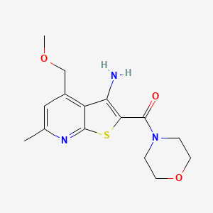molecular formula C15H19N3O3S B5526678 4-(methoxymethyl)-6-methyl-2-(4-morpholinylcarbonyl)thieno[2,3-b]pyridin-3-amine 