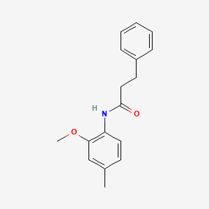 molecular formula C17H19NO2 B5526686 N-(2-methoxy-4-methylphenyl)-3-phenylpropanamide 