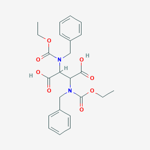 molecular formula C24H28N2O8 B5526693 N-benzyl-3-[benzyl(ethoxycarbonyl)amino]-N-(ethoxycarbonyl)aspartic acid 