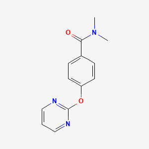 molecular formula C13H13N3O2 B5526707 N,N-二甲基-4-(2-嘧啶氧基)苯甲酰胺 