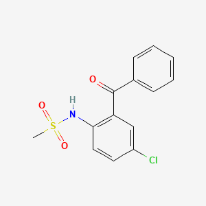 molecular formula C14H12ClNO3S B5526712 N-(2-benzoyl-4-chlorophenyl)methanesulfonamide CAS No. 7114-20-7