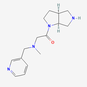 molecular formula C15H22N4O B5526777 {2-[rel-(3aS,6aS)-hexahydropyrrolo[3,4-b]pyrrol-1(2H)-yl]-2-oxoethyl}methyl(3-pyridinylmethyl)amine dihydrochloride 
