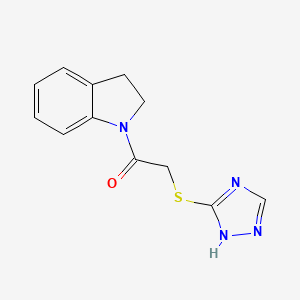 molecular formula C12H12N4OS B5526784 1-[(4H-1,2,4-triazol-3-ylthio)acetyl]indoline 