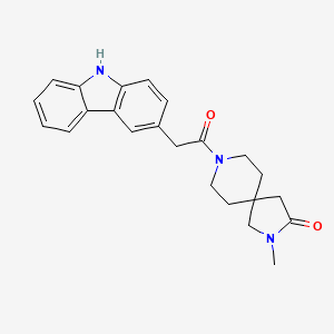 molecular formula C23H25N3O2 B5526839 8-(9H-咔唑-3-酰基)-2-甲基-2,8-二氮杂螺[4.5]癸-3-酮 