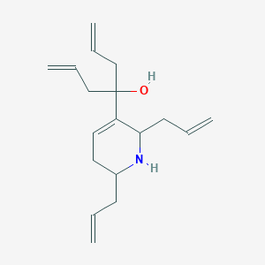 molecular formula C18H27NO B5526851 4-(2,6-diallyl-1,2,5,6-tetrahydro-3-pyridinyl)-1,6-heptadien-4-ol 