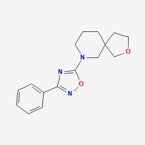 molecular formula C16H19N3O2 B5526861 7-(3-苯基-1,2,4-恶二唑-5-基)-2-氧杂-7-氮杂螺[4.5]癸烷 