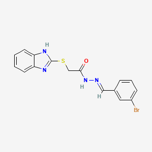 molecular formula C16H13BrN4OS B5526879 2-(1H-苯并咪唑-2-硫基)-N'-(3-溴苄叉)乙酰肼 