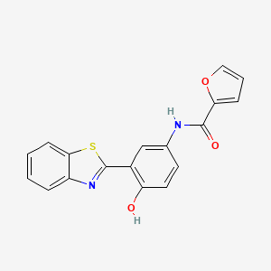 molecular formula C18H12N2O3S B5526892 N-[3-(1,3-苯并噻唑-2-基)-4-羟基苯基]-2-呋喃酰胺 