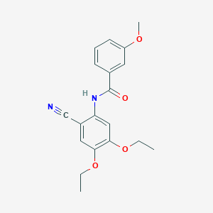 molecular formula C19H20N2O4 B5526910 N-(2-cyano-4,5-diethoxyphenyl)-3-methoxybenzamide 