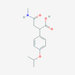 molecular formula C14H19NO4 B5526945 2-(4-isopropoxyphenyl)-4-(methylamino)-4-oxobutanoic acid 