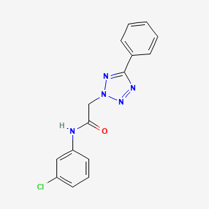 molecular formula C15H12ClN5O B5526962 N-(3-chlorophenyl)-2-(5-phenyl-2H-tetrazol-2-yl)acetamide 