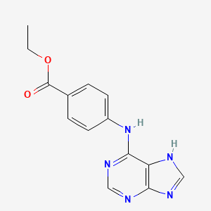 molecular formula C14H13N5O2 B5526971 4-(9H-嘌呤-6-ylamino)苯甲酸乙酯 