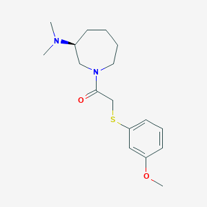 molecular formula C17H26N2O2S B5526978 (3S)-1-{[(3-methoxyphenyl)thio]acetyl}-N,N-dimethylazepan-3-amine 
