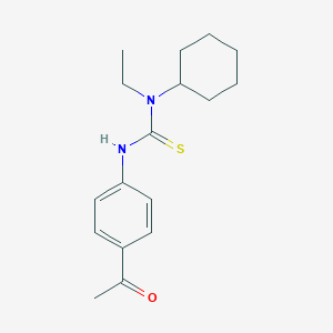 molecular formula C17H24N2OS B5526992 N'-(4-乙酰苯基)-N-环己基-N-乙基硫脲 