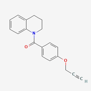 molecular formula C19H17NO2 B5527007 1-[4-(2-丙炔-1-yloxy)苯甲酰]-1,2,3,4-四氢喹啉 