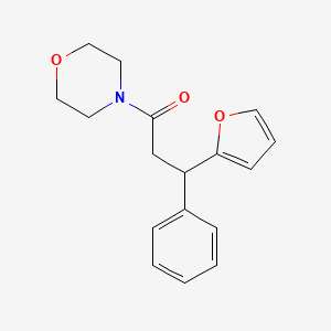 molecular formula C17H19NO3 B5527015 4-[3-(2-呋喃基)-3-苯基丙酰基]吗啉 
