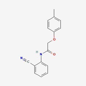 molecular formula C16H14N2O2 B5527025 N-(2-cyanophenyl)-2-(4-methylphenoxy)acetamide 