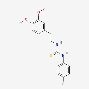 molecular formula C17H19FN2O2S B5527041 N-[2-(3,4-dimethoxyphenyl)ethyl]-N'-(4-fluorophenyl)thiourea 