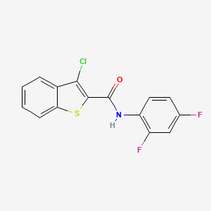 molecular formula C15H8ClF2NOS B5527069 3-chloro-N-(2,4-difluorophenyl)-1-benzothiophene-2-carboxamide 