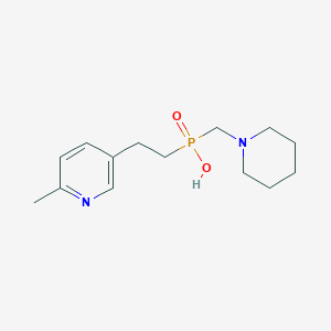 molecular formula C14H23N2O2P B5527072 [2-(6-methyl-3-pyridinyl)ethyl](1-piperidinylmethyl)phosphinic acid 