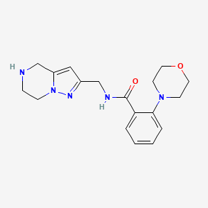 molecular formula C18H23N5O2 B5527095 2-(4-morpholinyl)-N-(4,5,6,7-tetrahydropyrazolo[1,5-a]pyrazin-2-ylmethyl)benzamide dihydrochloride 