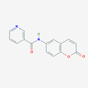 molecular formula C15H10N2O3 B5527113 N-(2-oxo-2H-chromen-6-yl)nicotinamide 