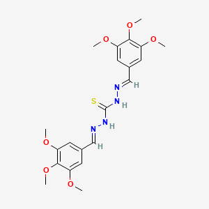 molecular formula C21H26N4O6S B5527119 N'',N'''-bis(3,4,5-trimethoxybenzylidene)thiocarbonohydrazide 