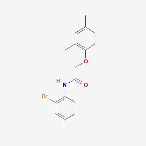 molecular formula C17H18BrNO2 B5527136 N-(2-溴-4-甲基苯基)-2-(2,4-二甲基苯氧基)乙酰胺 