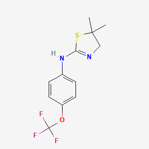 molecular formula C12H13F3N2OS B5527144 5,5-dimethyl-N-[4-(trifluoromethoxy)phenyl]-4,5-dihydro-1,3-thiazol-2-amine 