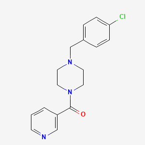 molecular formula C17H18ClN3O B5527158 1-(4-chlorobenzyl)-4-(3-pyridinylcarbonyl)piperazine 