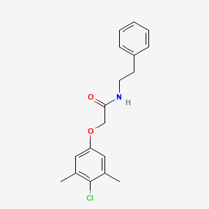 2-(4-chloro-3,5-dimethylphenoxy)-N-(2-phenylethyl)acetamide