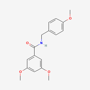 molecular formula C17H19NO4 B5527166 3,5-dimethoxy-N-(4-methoxybenzyl)benzamide CAS No. 5666-51-3