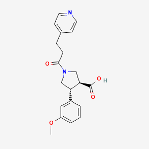 molecular formula C20H22N2O4 B5527227 (3S*,4R*)-4-(3-methoxyphenyl)-1-(3-pyridin-4-ylpropanoyl)pyrrolidine-3-carboxylic acid 