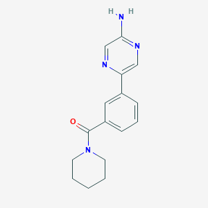 molecular formula C16H18N4O B5527244 5-[3-(piperidin-1-ylcarbonyl)phenyl]pyrazin-2-amine 