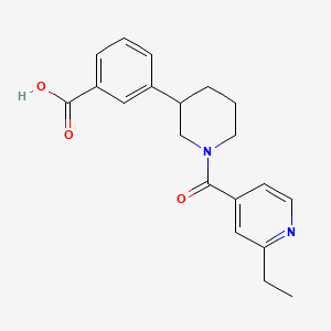 molecular formula C20H22N2O3 B5527254 3-[1-(2-ethylisonicotinoyl)piperidin-3-yl]benzoic acid 